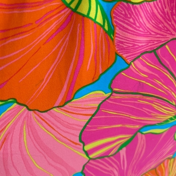 Trina Turk Milan Gingko Floral Drawstring Halter Neck Maxi Dress NEW - Picture 4 of 6